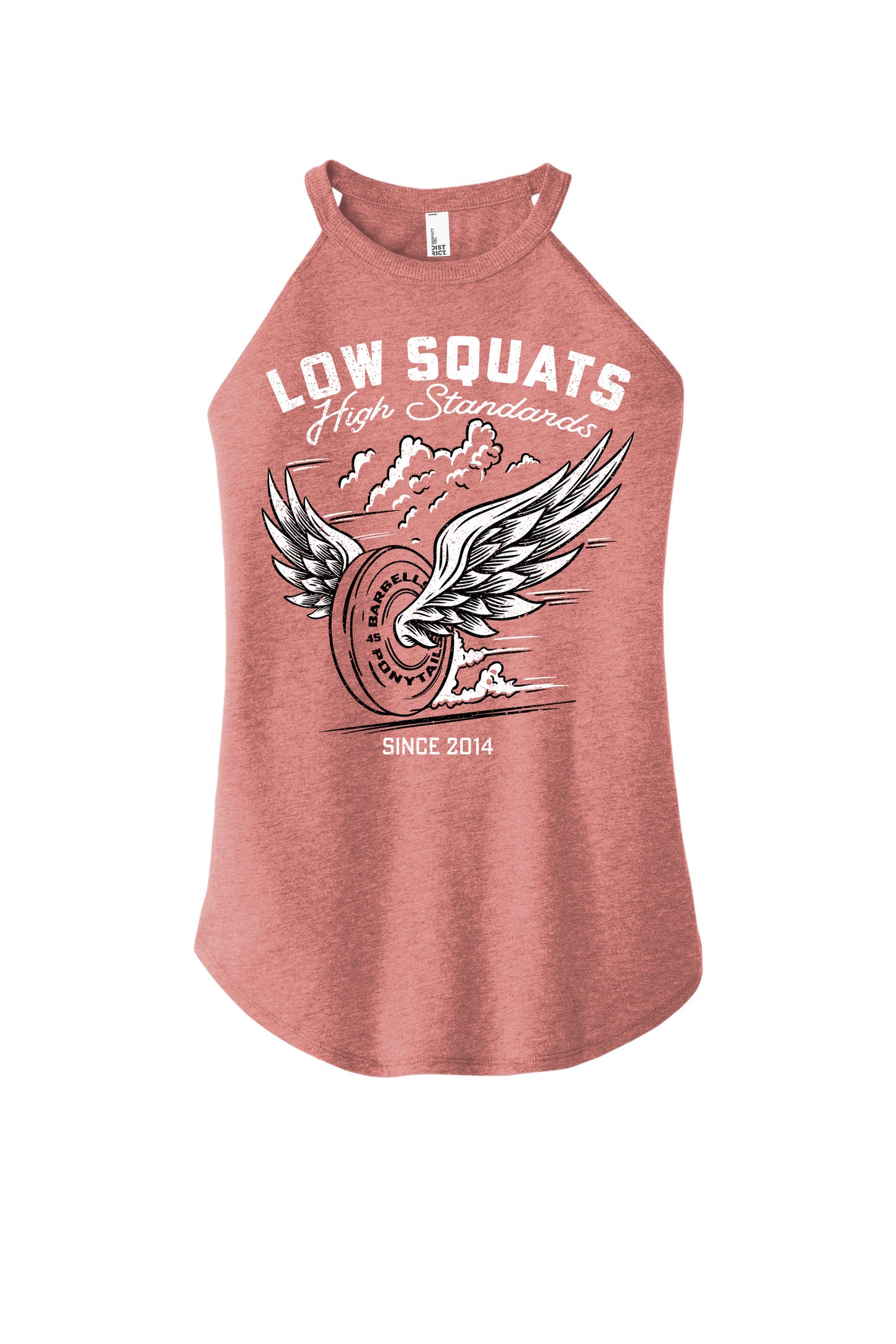 Barbells and Ponytails Flowy High Neck Tank