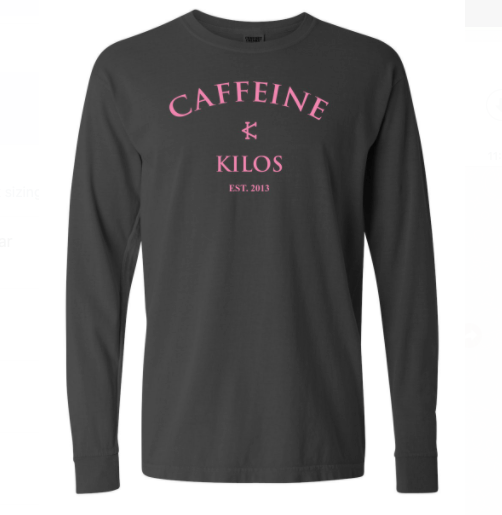 Caffeine and Kilos Long Sleeve - Breast Cancer Awareness
